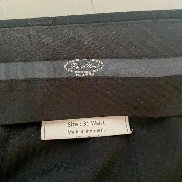 Pronto Uomo Platinum Black Suite, 2 piece suite: Jacket and Pants - Picture 4 of 7